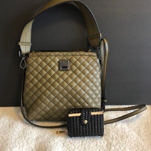 Fiorelli hunter green cross body/SM black wallet